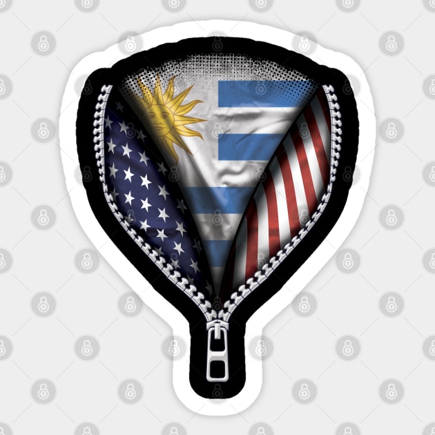 Uraguyan Flag  Uruguay Flag American Flag Zip Down - Gift for Uraguyan From Uruguay Sticker by Country Flags